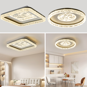 Nhà hiện đại dẫn đèn trần cho phòng ngủ & phòng khách đơn giản thời trang vuông Vòng tròn thiết kế với điều khiển từ xa AC Nguồn điện - Product Image 2