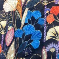 Offre Spéciale Été Tissu 100% Lin de Ramie 42S Respirant Imprimé Fleurs et Feuilles Technique de Tissage Biologique pour Chemises Robes Jupes