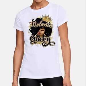 สติ๊กเกอร์รีดร้อนลายผมแอฟโฟรสำหรับผู้หญิงผิวสีดำ ลายพิมพ์ Afro Girl Transfer <span class=keywords><strong>Mad</strong></span> Hustle Heat Transfer Melanin Queen - Product Image 3