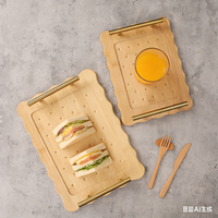 Plateau et assiette de service en bambou naturel, durable et non toxique, personnalisable, pour les fêtes, les collations, les cadeaux d'affaires