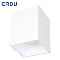 ERDU Nouveau design de spot LED encastré carré COB, Ra90, haut rendement lumineux, blanc/noir, 7W