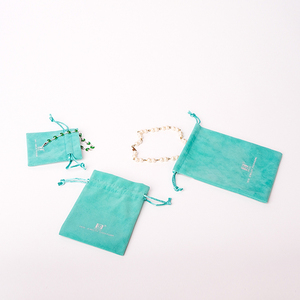 Custom Print Colorful logo Small Velvet Luxury Jewelry Set Packaging Dust Proof Envelope <b>Pouch</b> Drawstring Gift Bag for Jewellery - Product Image 4