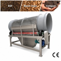 Petit tamis rotatif DZJX pour le criblage de la sciure de bois et la ligne de granulés de bois, tamis à tambour rotatif pour le compost et le fumier de BSF