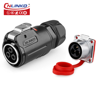 Cnlinko LP24 Cables y Conectores de Aviación de 2, 3, 4, 10, 12, 19 y 24 Pines, Enchufe y Conector de Instalación Inversa