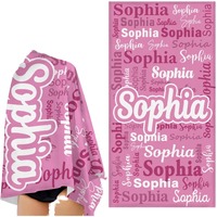 Quick-Dry Lightweight Oversized Microfiber Beach Towel with Sand-Free Floral Digital Print