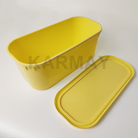 Récipients en plastique durables de 4L 5L pour le stockage des aliments avec couvercle Boîte à crème glacée rectangulaire