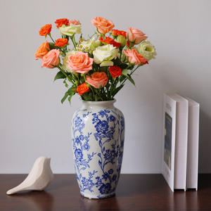 Traditional Chinese Style Blue and White Ceramic Flower <strong>Vase</strong> Modern Design <strong>for</strong> Hotel Home or Office Decor Porcelain <strong>Vase</strong> - Product Image 4