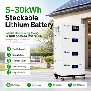 Batterie au lithium empilable personnalisée de 5 kWh à 30 kWh avec extension flexible pour les systèmes solaires résidentiels et les systèmes d'alimentation de secours - Product Image 5