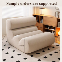 Canapé paresseux en velours côtelé, fauteuil couchette en forme de chenille, canapé simple tendance, lit de repos moderne et minimaliste pour salon