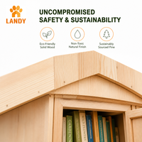 Station de bibliothèque extérieure en bois avec jardinière intégrée et base de boîte à fleurs – Échange de livres raffiné pour les écoles