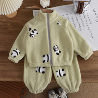 Pyjamas pour enfants de 0 à 9 ans, automne-hiver, unisexe, garçons et filles, imprimés de dessins animés, vêtements doux et chauds, ensembles de 2 pièces