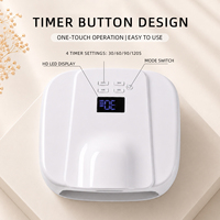 Lampe à ongles UV LED sans fil 168W 2-en-1 rechargeable avec longueurs d'onde 405/365nm, 44 perles et séchage rapide pour usage domestique et professionnel