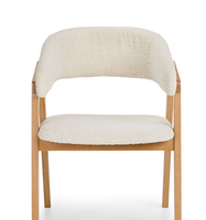 Fauteuil de salle à manger en noyer massif pour la maison ou l'hôtel Design moderne stable avec tissu en bois rembourré pour intérieurs modernes