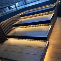 Revêtement de sol en PE sur mesure, terrasse en WPC pour extérieur, facile à nettoyer, terrasse en WPC solide pour jardins