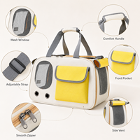 Sac de transport léger pour chat en Oxford PVC avec fenêtre en maille respirante, poche avant et poignée de transport portable – Vente en gros de sacs de transport pour animaux de compagnie