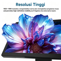 Monitor de Pantalla Táctil de 15 Pulgadas FHD IPS, Monitor Capacitivo con Pantalla Táctil para Sistema POS, Comercio Minorista, Restaurante, Quiosco, OEM