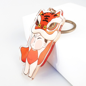 2025 Hot Sale High Quality Wholesale Transparent Colored Digital Photo Acrylic Keychain Cartoon Style Waterproof Aoyu Brand High