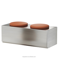 Ensemble table et chaise industrielle haute carrée en acier inoxydable pour restaurants en plein air Vente unique sur tabouret de salle à manger en métal