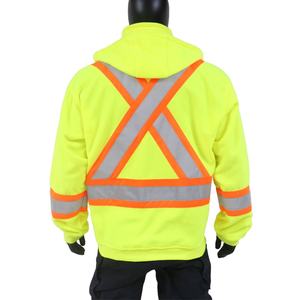 सुरक्षा बनियान हाय विज़ काम उच्च दिखाई पैच जेब के साथ सुरक्षा गार्ड चिंतनशील स्ट्राइपिंग सुरक्षात्मक बनियान - Product Image 2