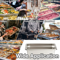 NSF Gastro-Norm-Behälter in Allen Größen, Standard EU&US, aus Edelstahl, Speisebehälter Gastronorm für Restaurant, Hotel und Catering