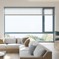 Fenêtres sur mesure insonorisées à battants inclinables en bois massif, aluminium composite et verre trempé pour villas, hôtels et églises