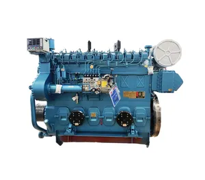 weichai 4 strokes 6 cylinders propulsion CW6200 Series Marine Diesel Engine With Gearbox CW6200ZC-7