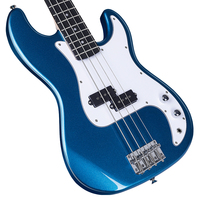 OEM Custom Logo 4-String Passive Pickup Basswood Body Maple Neck Rosewood Fingerboard Fully Enclosed Tuning Pegs Glossy Guitar