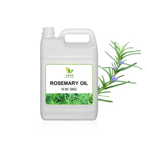 Venta al por mayor de aceite esencial de plantas totalmente natural de alta calidad, aceite esencial de Romero para el cuidado del cabello corporal