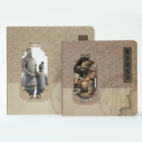 Carnet à couverture rigide 3D sculpté en terre cuite, design créatif, album commémoratif, papeterie haut de gamme, cadeau