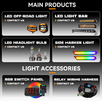 Focos LED de 4/5/6 Pulgadas con Haz de Luz Amplio, IP69K, 12V 24V, para Tractor, Excavadora, Vehículos Todoterreno