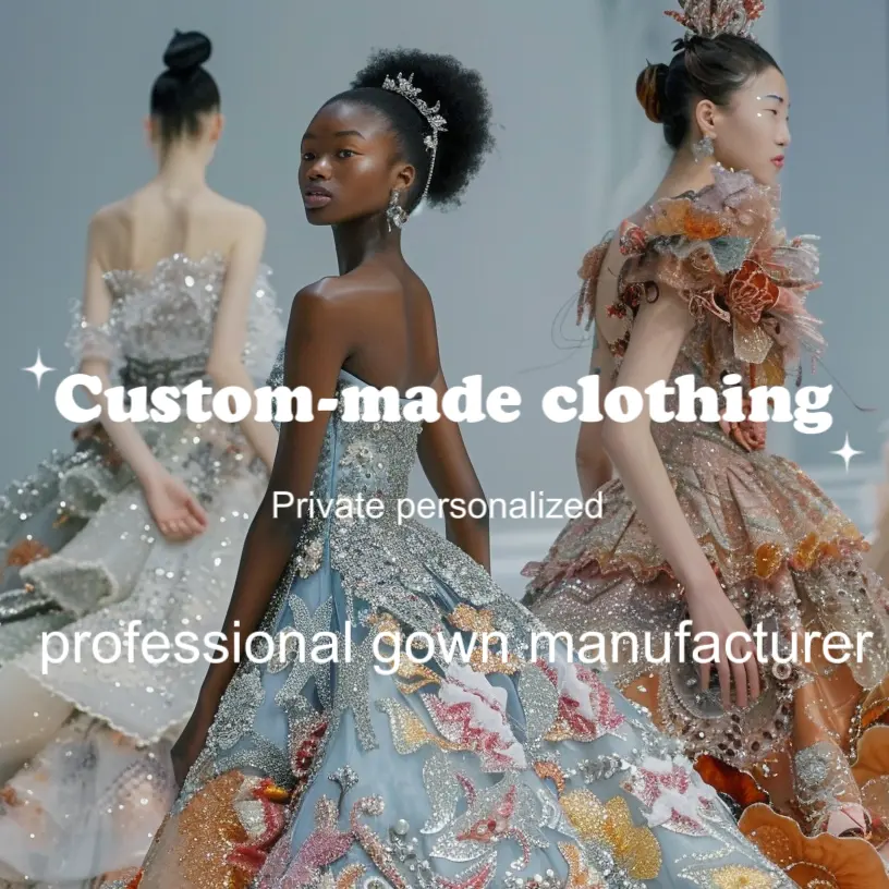 Abbigliamento di lusso personalizzato su misura abiti di consulenza di moda su misura per abito da donna