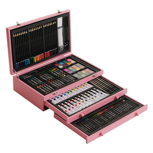 Juego de arte de madera Chiyuan de 175 piezas, kit de dibujo con pinceles y crayones, caja de regalo para niños, suministros de arte. - Product Image 2