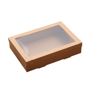 Customizable Kraft Paper <strong>Box</strong> Set Big Rectangular <strong>Long</strong> Containers Rigid Square <strong>Box</strong> for Cake and Sugar for Food Storage - Product Image 1