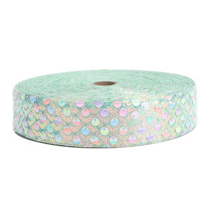 رقائق معدنية مطبوعة على شريط Grosgrain 50 ياردة/لفة - Product Image 3