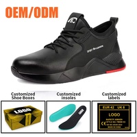 Chaussures de sécurité pour hommes Tiger Master en cuir microfibre, avec embout en acier, anti-perforation, antidérapantes, résistantes à l'huile, semelle en caoutchouc