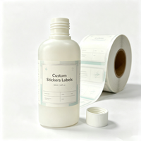 Bouteille liquide opaque en PEHD de 160 ml avec bouchon à vis en PP, étiquette autocollante personnalisée, solution d'emballage complète pour le stockage de détergents et de produits chimiques quotidiens