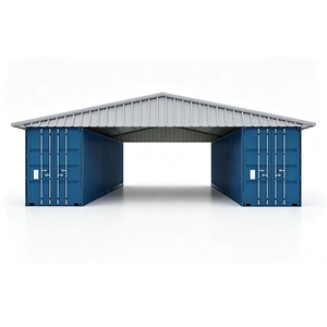 Large Space Industrial Storage <b>Tent</b> Waterproof Outdoor Container Warehouse Shelter Color steel tile container roof factory - Product Image 5