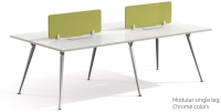 Bureau modulaire en métal personnalisable à deux places avec séparateur pour poste de travail en open space, moderne et économique