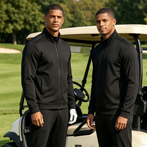 Polo de golf en coton pour homme, personnalisé, hiver, avec fermeture éclair intégrale, luxe, Dry Fit, marque OEM, en stock - Product Image 6