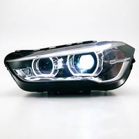 Adapté aux nouveaux modèles BMW X1 F48 F49 2016-2019, modification de l'ensemble de phares, lentille LED, Angel Eye, feux de jour, clignotants