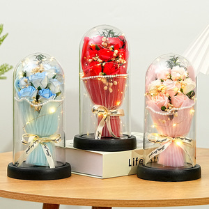 Boîte cadeau pour la Saint-Valentin, la remise des diplômes, Noël, Halloween, <span class=keywords><strong>fleurs</strong></span> <span class=keywords><strong>séchées</strong></span>, <span class=keywords><strong>fleurs</strong></span> éternelles, <span class=keywords><strong>fleurs</strong></span> de savon réalistes, haute qualité, pour la maison - Product Image 2