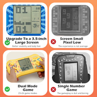 Console de jeu portable classique, jeu électronique de puzzle de blocs éducatif pour enfants, jouet d'entraînement cérébral