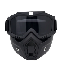 Lunettes de protection Yakeda pour moto, masque intégral détachable, lunettes tactiques, masques de crâne pour casque