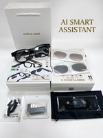 Gafas Inteligentes OEM con IA, Cámara de 8MP, Video Antivibración 1080P, Asistente de Voz con IA, Transferencia WiFi, Audio Inalámbrico, Juego de 3 Lentes