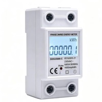Medidor de Energía Electrónico Monofásico de 2 Polos MONKO DDSU5886-C con Precisión de Clase 1.0, Pantalla Digital, Uso Industrial
