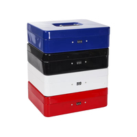 Caja de Seguridad Portátil con Cerradura de Combinación, Caja de Almacenamiento de Dinero de Hierro con Bandeja Extraíble para Monedas, para el Hogar, Tienda, Comercio Minorista