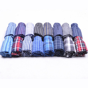 Calzoncillos Boxer de Verano para Hombre, 100% Algodón, Secado Rápido, Transpirables, Cintura Media, Holgados, Tejido a Rayas - Product Image 3