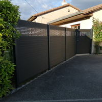 Clôture de jardin en aluminium facile à assembler, résistante au vent, taille personnalisable, garantie 10 ans pour les jardins et les cours avant