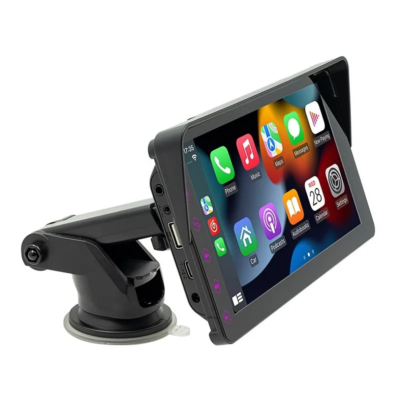 Autoradio portable lecteur MP5 écran tactile 7 pouces universel sans fil Carplay Android Auto Mirror Link lecteur DVD de voiture