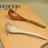 Cuillère à soupe en bois de style japonais avec motif de coquille de tortue Petite cuillère à riz créative pour enfants Ustensiles coréens
